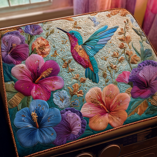 Antique Hummingbird Quilted Washer and Dryer Cover NCU0DV566