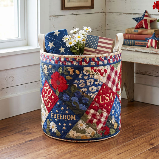 Antique America Quilted Laundry Basket NCU0PTT3111