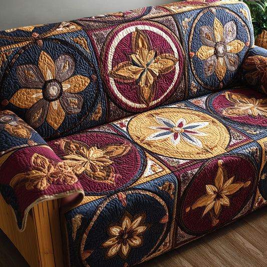 Antique Petal Quilted Sofa Cover NCU0NTD1228