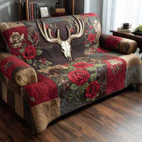 Antler Crest Quilted Sofa Cover NCU0NTD1342