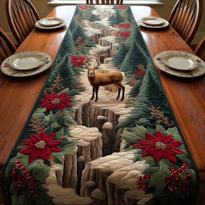 Antler Grace Quilted Table Runner NCU0NNL029