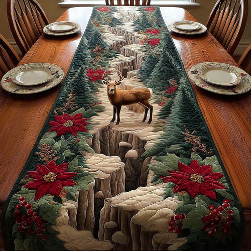 Antler Grace Quilted Table Runner NCU0NNL029