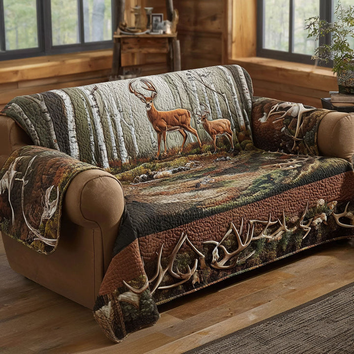 Classic Angler Patch Quilted Sofa Cover GFTOHD15009 main image 0