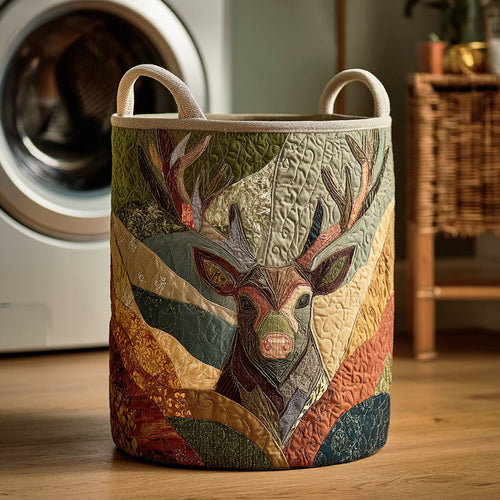 Antler Ridge Quilted Laundry Basket NCU0NTD1200