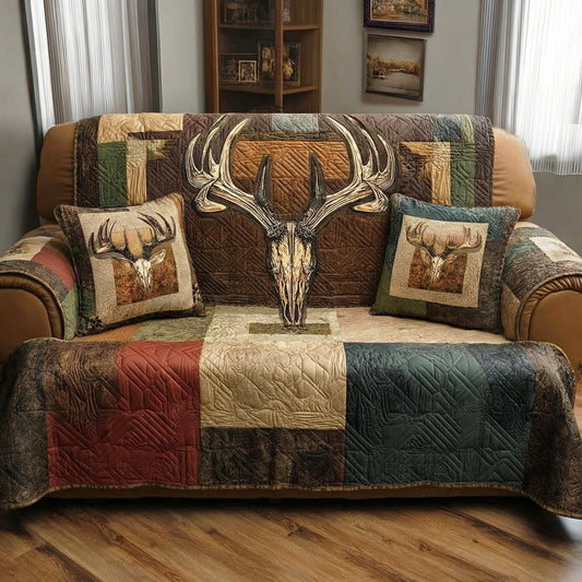 Antler Spirit Quilted Sofa Cover NCU0NTD1336