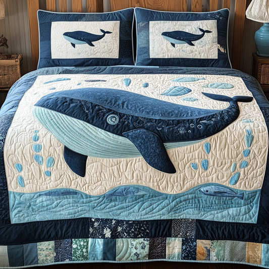 Aqua Bliss 3-Piece Quilted Bedding Set NCU0NVH163