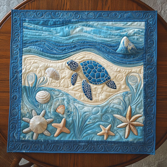 Aqua Calm Quilted Table Topper NCU0PTT677