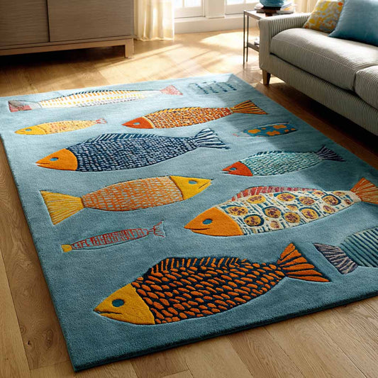 Aqua Catch Area Rug NCU0NXD1664