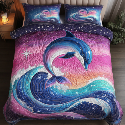Aqua Glide 3-Piece Quilted Bedding Set NCU0DDK189