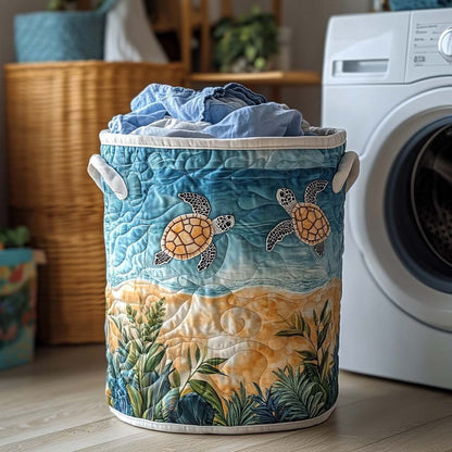 Aqua Glide Quilted Laundry Basket NCU0DV703
