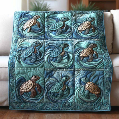 Aqua Swirl Quilted Blanket NCU0NXD1767