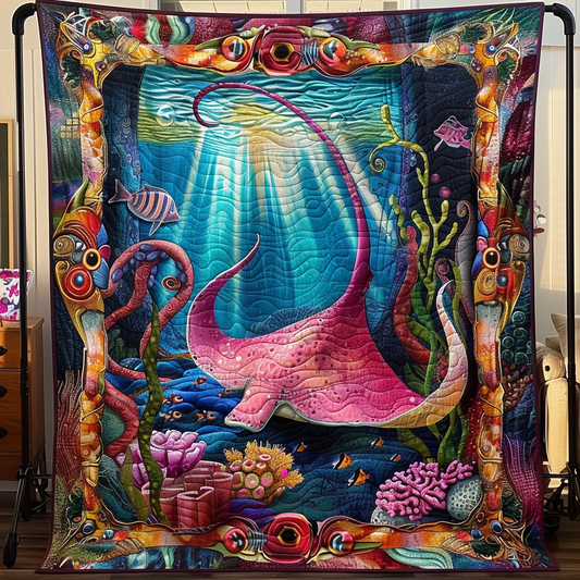 Aquatic Wonders Quilted Blanket NCU0DK213