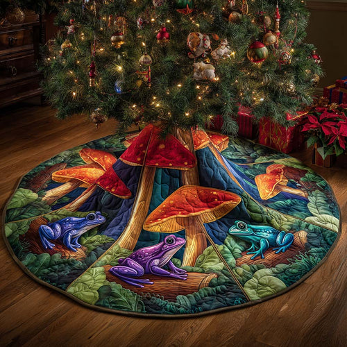 Aquatic Shroom Lagoon Quilted Tree Skirt NCU0NXD1073
