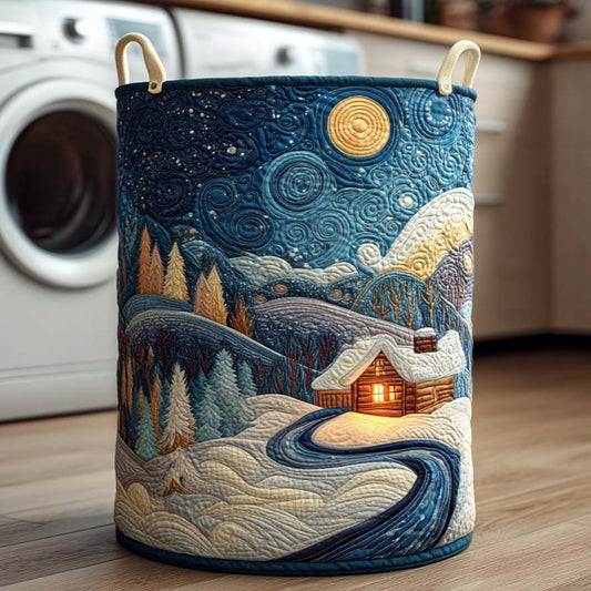 Arctic Blue Quilted Laundry Basket NCU0NTD097