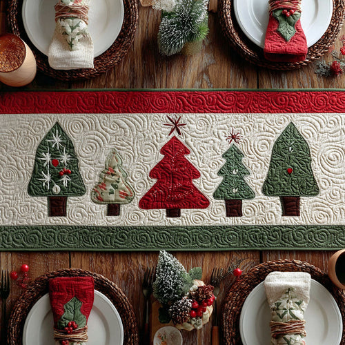 Arctic Pine Glow Quilted Table Runner NCU0PTT1356
