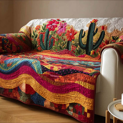 Arizona Bloom Quilted Sofa Cover NCU0NNT2347