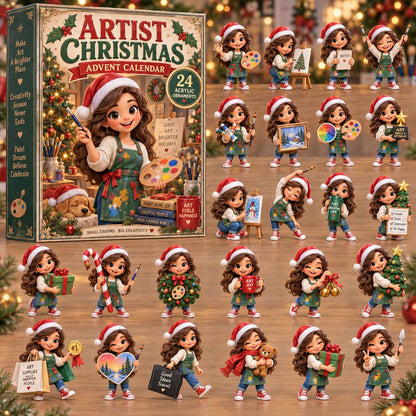 CHRISTMAS KICKOFF 40% OFF - Artist Christmas Advent Calendar 2026 - 24-Day Festive Countdown, Acrylic Charms Blind Box - Gift For Kids AC0HH045