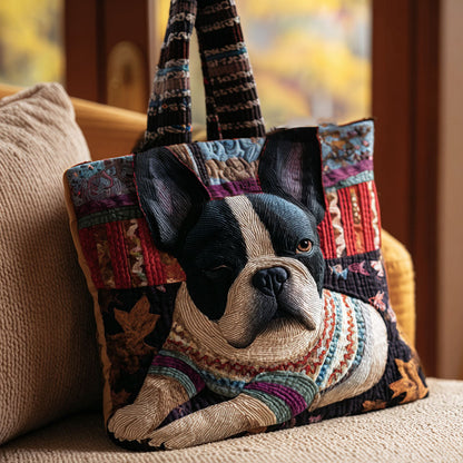 Artistic Frenchie Quilted Tote Bag NCU0PTT2033