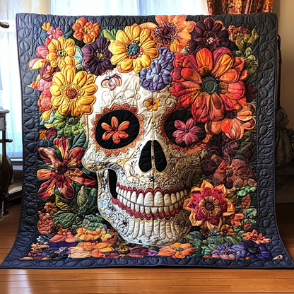 Artistic Skull Quilted Blanket NCU0TL1881