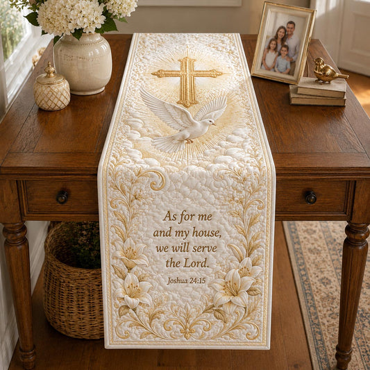 As for Me and My House Quilted Table Runner NCU0DV2293