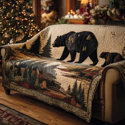 Aspen Bear Quilted Sofa Cover NCU0HNH719