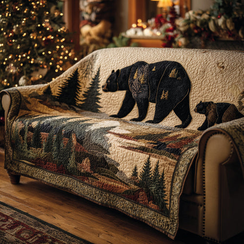 Aspen Bear Quilted Sofa Cover NCU0HNH719