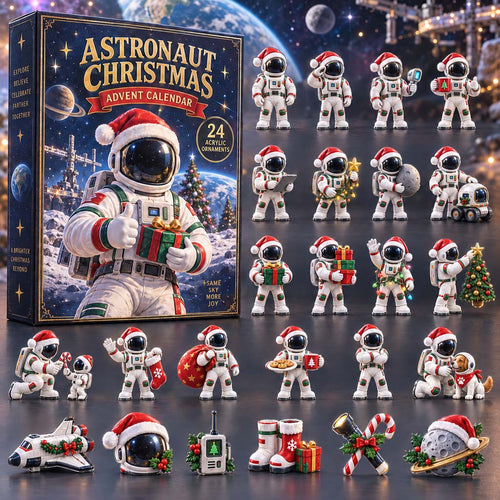 CHRISTMAS KICKOFF 40% OFF - Astronaut Christmas Advent Calendar 2026 - 24-Day Festive Countdown, Acrylic Charms Blind Box - Gift For Kids AC0HH050