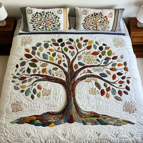 Autumn Canopy 3-Piece Quilted Bedding Set NCU0NNT087