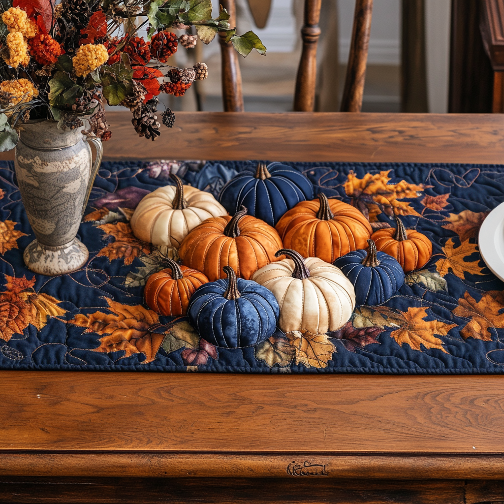 Autumn Cozy Path Quilted Table Runner NCU0NNT1169