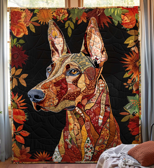 Autumn Doberman Bliss Quilted Blanket NCU0PT281