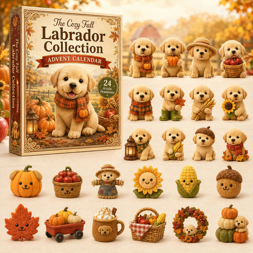 CHRISTMAS KICKOFF 40% OFF - Autumn Labrador Advent Calendar 2026 - 24-Day Festive Countdown, Acrylic Charms Blind Box - Gift For Labrador Lovers AC0TH030