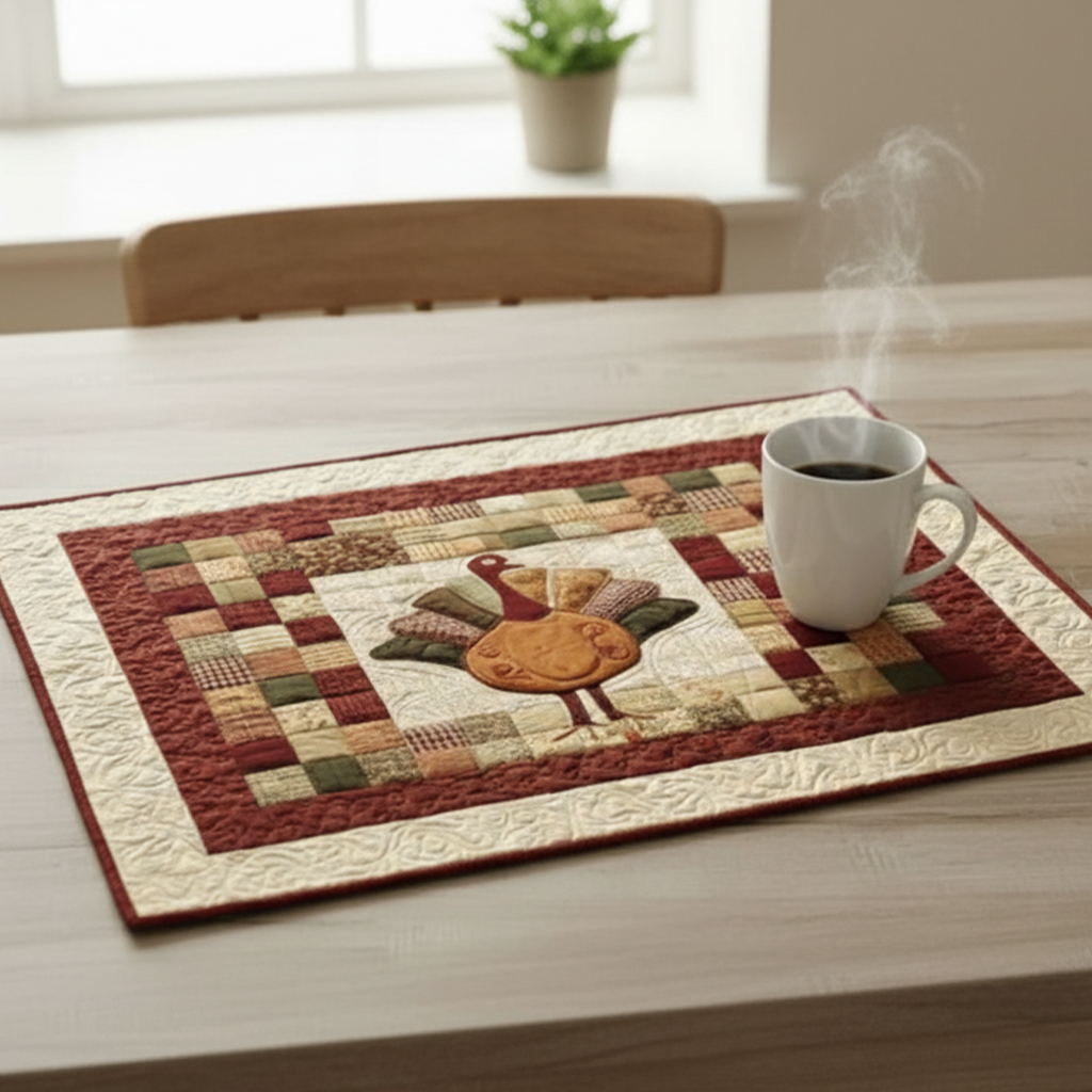 Autumn Turkey Quilted Placemat NCU0NNT1874