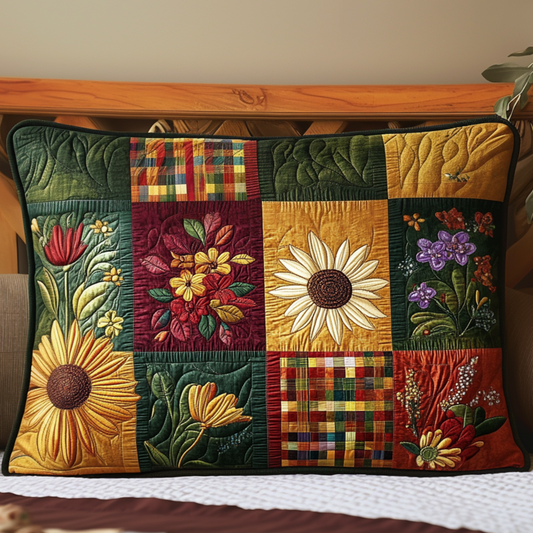Autumn Wildflower Path Quilted Bedding Pillow Case NCU0NNT949