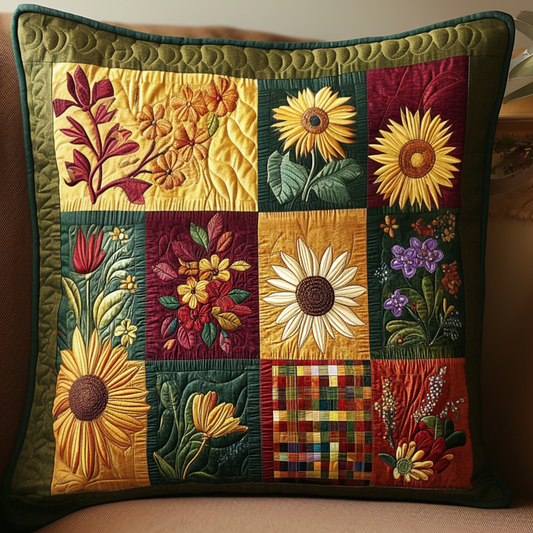 Autumn Wildflower Path Quilted Pillow Case NCU0NNT950