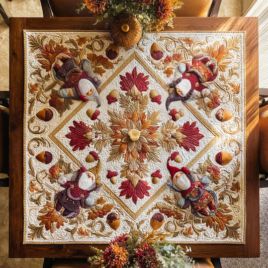 Autumn Acorn Buddy Quilted Table Topper NCU0PTT1063