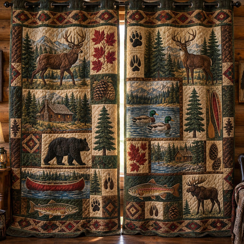 Autumn Angler Retreat Quilted Curtains NCU0PVL1148