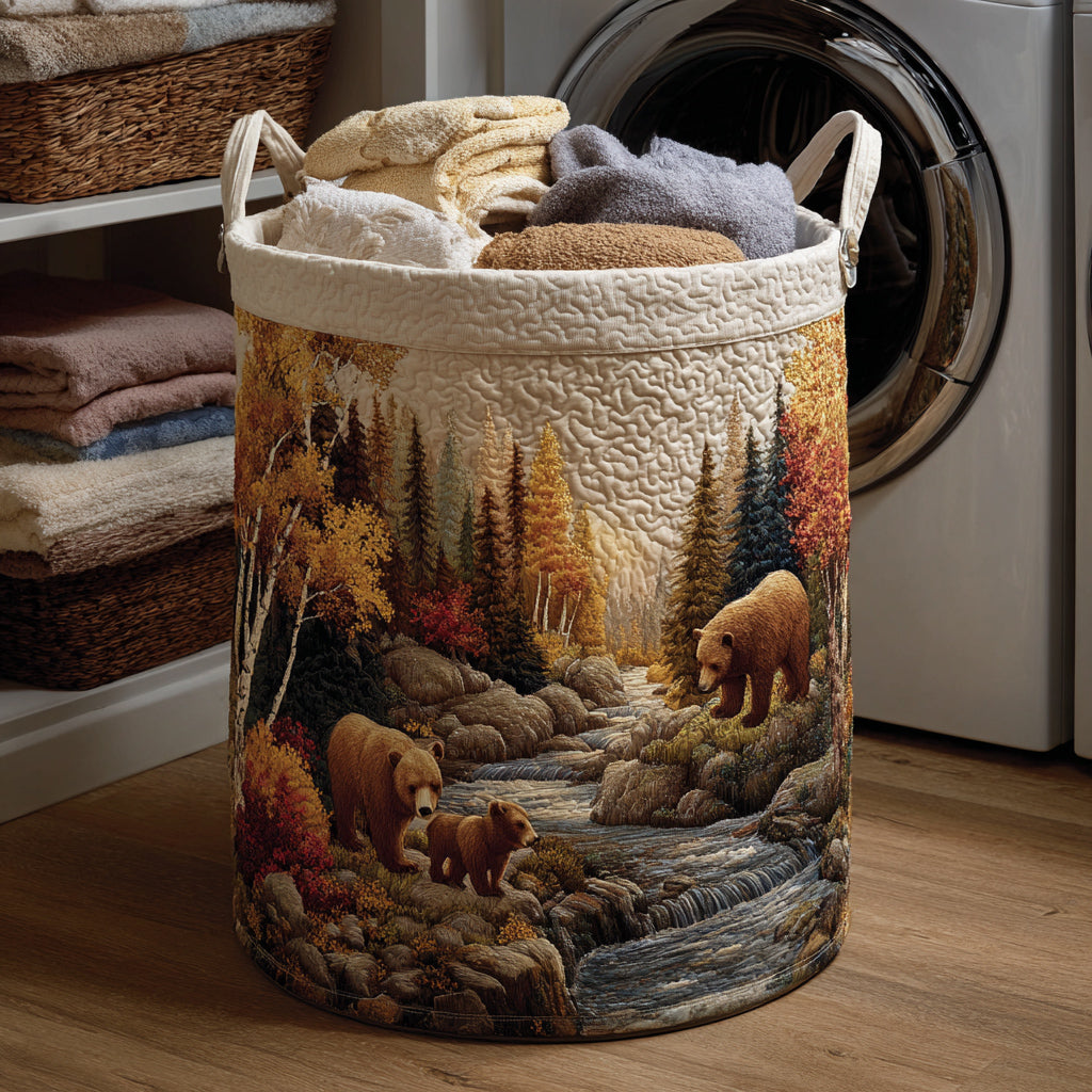 Autumn Bear River Quilted Laundry Basket NCU0HNH370