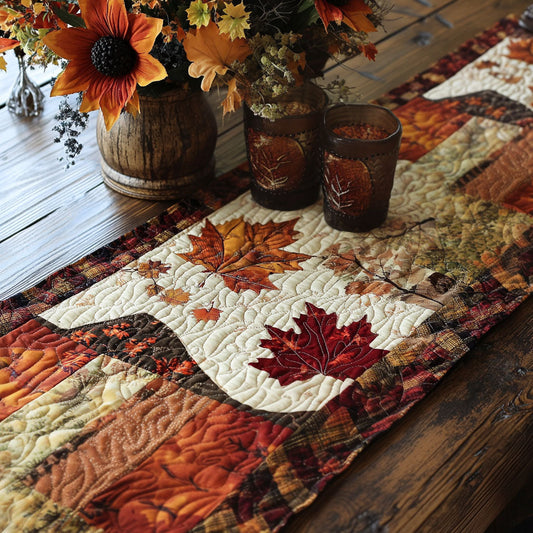 Autumn Bloom Quilted Table Runner NCU0PTT614