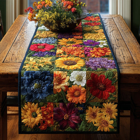 Autumn Blooms Quilted Table Runner NCU0LDH352
