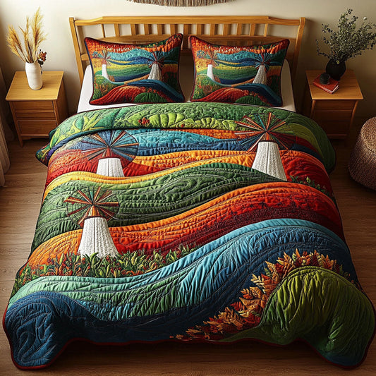 Autumn Breeze 3-Piece Quilted Bedding Set NCU0NNT353