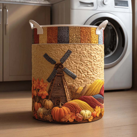 Autumn Breeze Fields Quilted Laundry Basket NCU0NTD035