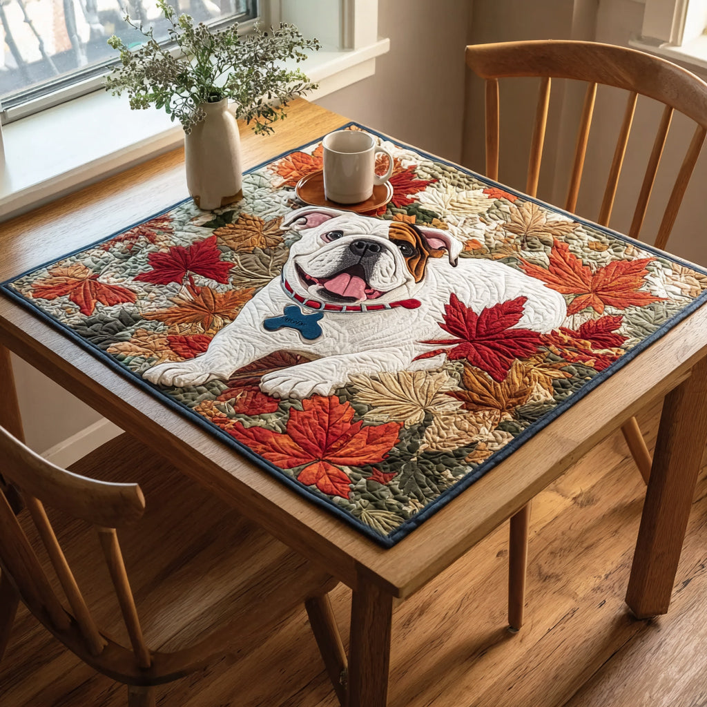 Autumn Bulldog Table Topper NCU0HNH050
