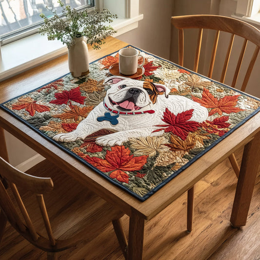 Autumn Bulldog Table Topper NCU0HNH050