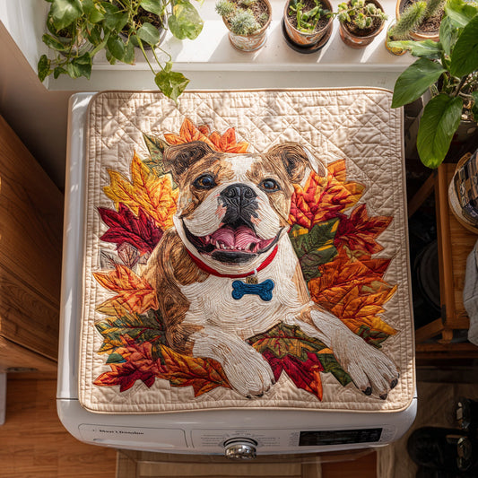 Autumn Bulldog Quilted Washer and Dryer Cover NCU0HNH056