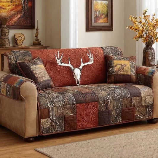Autumn Cabin Quilted Sofa Cover NCU0NXD1780