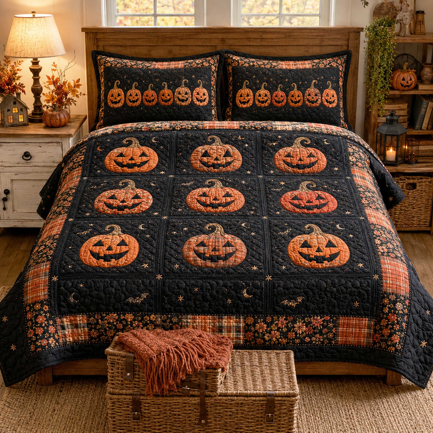 Autumn Charm 3-Piece Quilted Bedding Set NCU0NTD2075
