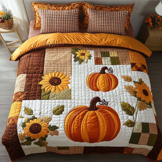 Autumn Cozy Dreams 3-Piece Quilted Bedding Set NCU0NNT924
