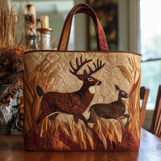 Autumn Deer Quilted Tote Bag NCU0NNT2031