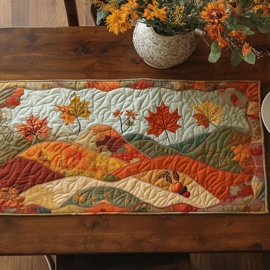 Autumn Escape Quilted Table Runner NCU0PTT617
