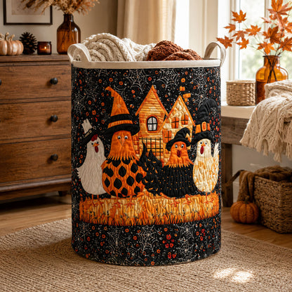 Autumn Farmhouse Charm Quilted Laundry Basket NCU0PTT3278